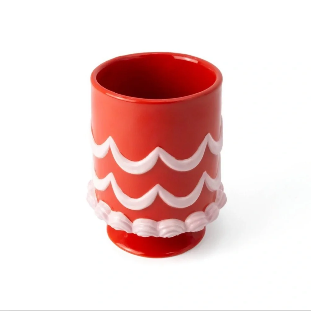New Target Bullseye Playground Red Cake Ceramic Holder